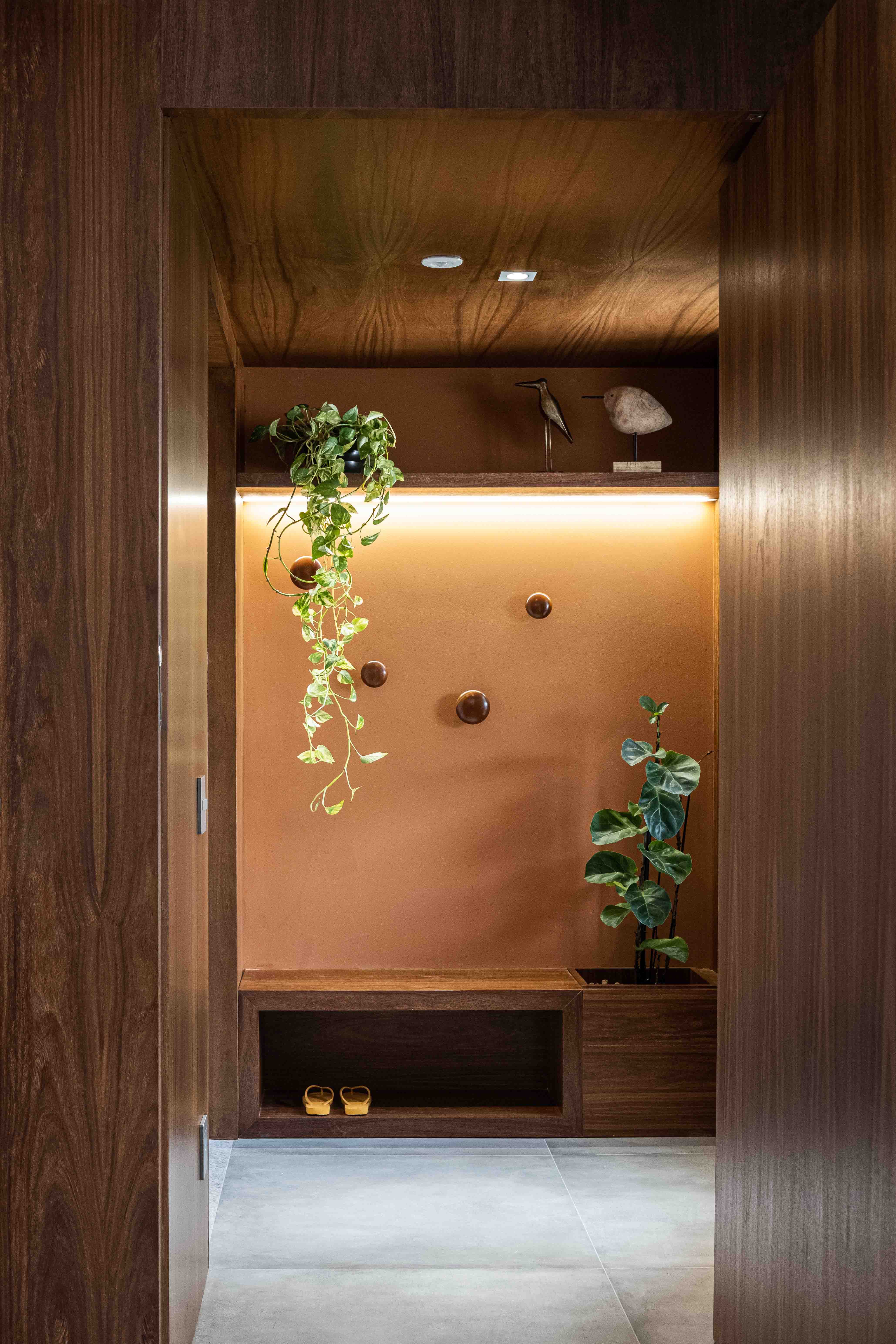 Visão da recepção para o escritório