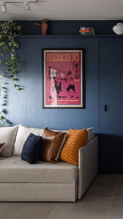 Sala de estar do apartamento West Side