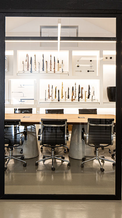 Visão para a sala de reunião